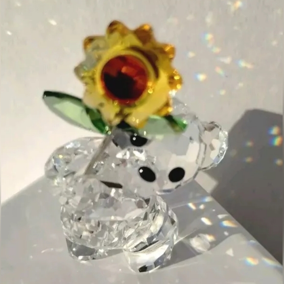 Swarovski Kris Bear A Sunflower Especially For You 2006 Figurine Sculpture - Picture 9 of 12